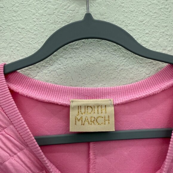Judith March Queen of the Court Tennis Pink Quilted Pullover Shirt Womens Small - Picture 2 of 9